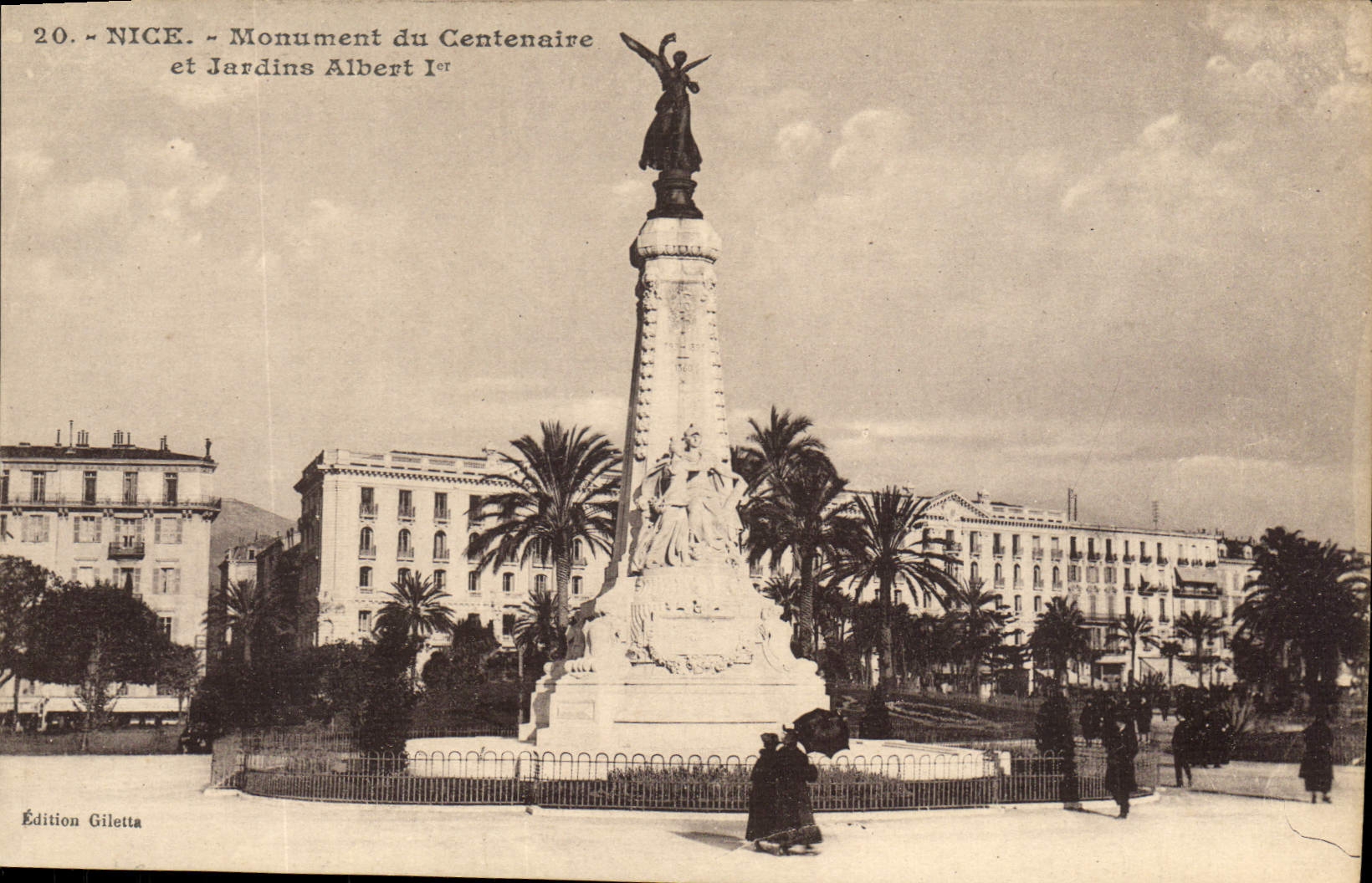CPA Nice Monument du Centenaire et Jardin Albert 1er