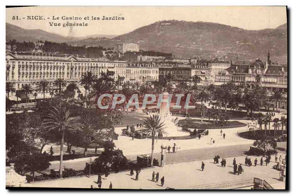 CPA Nice Le Casino et les Jardins Vue Generale
