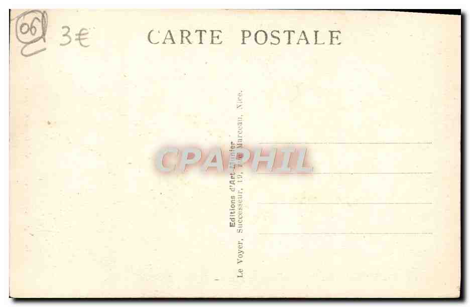 CPA Nice Monument aux Morts de la grande guerre Militaria — Rückseite