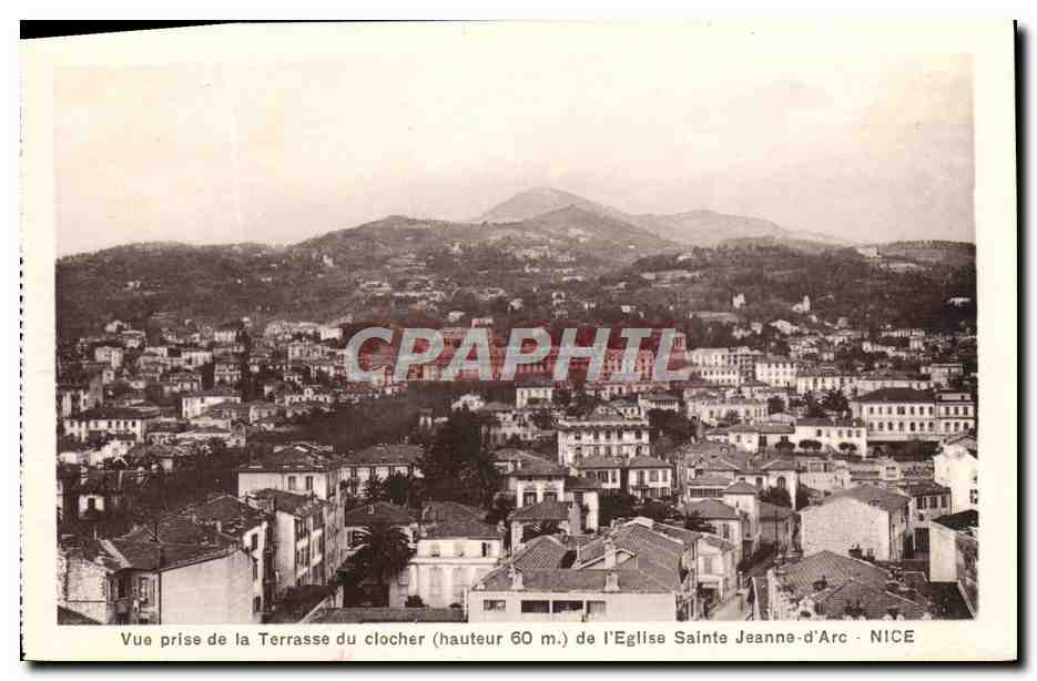 CPA Nice Vue Prise de la Terrasse du Clocher L'Eglise Sainte Jeanne d'Arc 