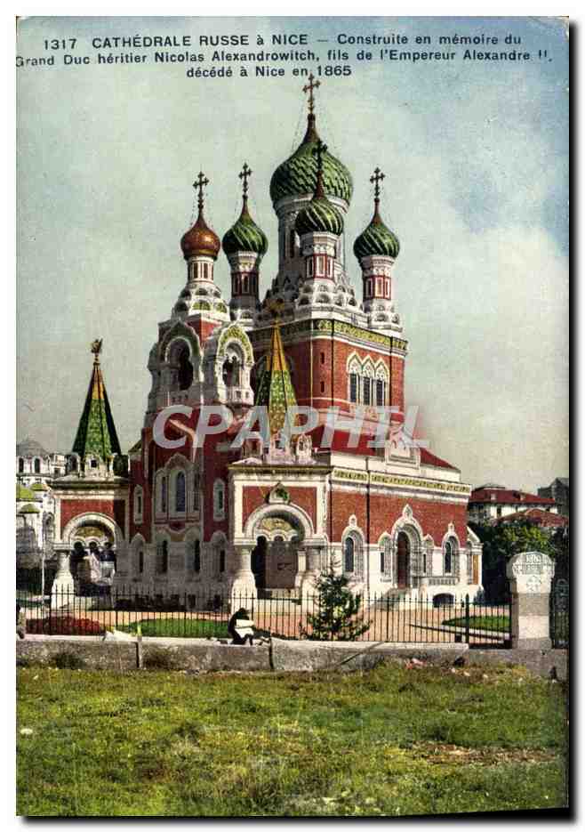 CPA Cathedrale Russe Nice Russie Russia