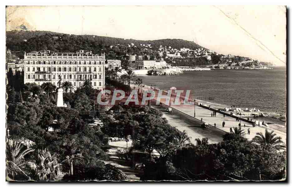 Vue de Nice - Jardins Albert Ier - Au fond : Le Mont Boron — Éditions S.E.F.T. - Fabrication Française
