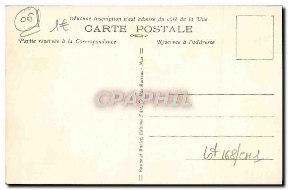 CPA Nice la Jetee Promenade et la promenade des Anglais — Rückseite