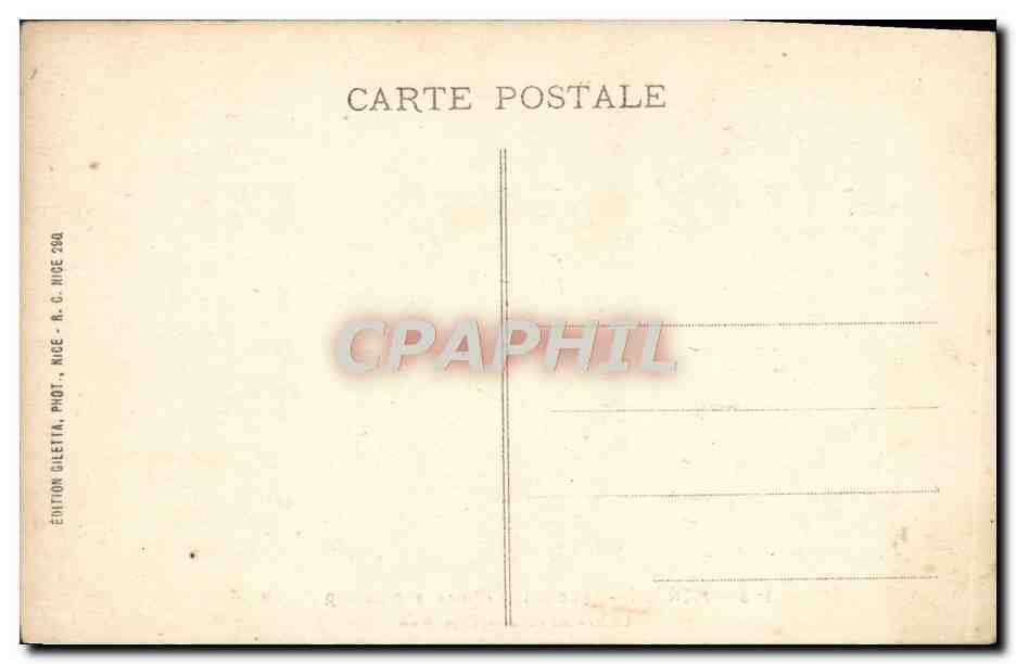 CPA Menton Sous Bois Promenade du Cap Martin  — Rückseite