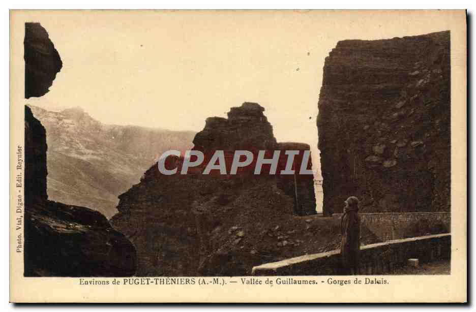 CPA Environs de Puget Theniers Vallee de Guillaumes Gorges de Daluis