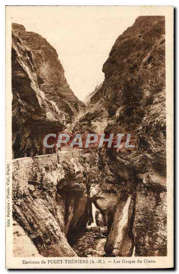 CPA Environs de Puget Theniers Les gorges du Cians