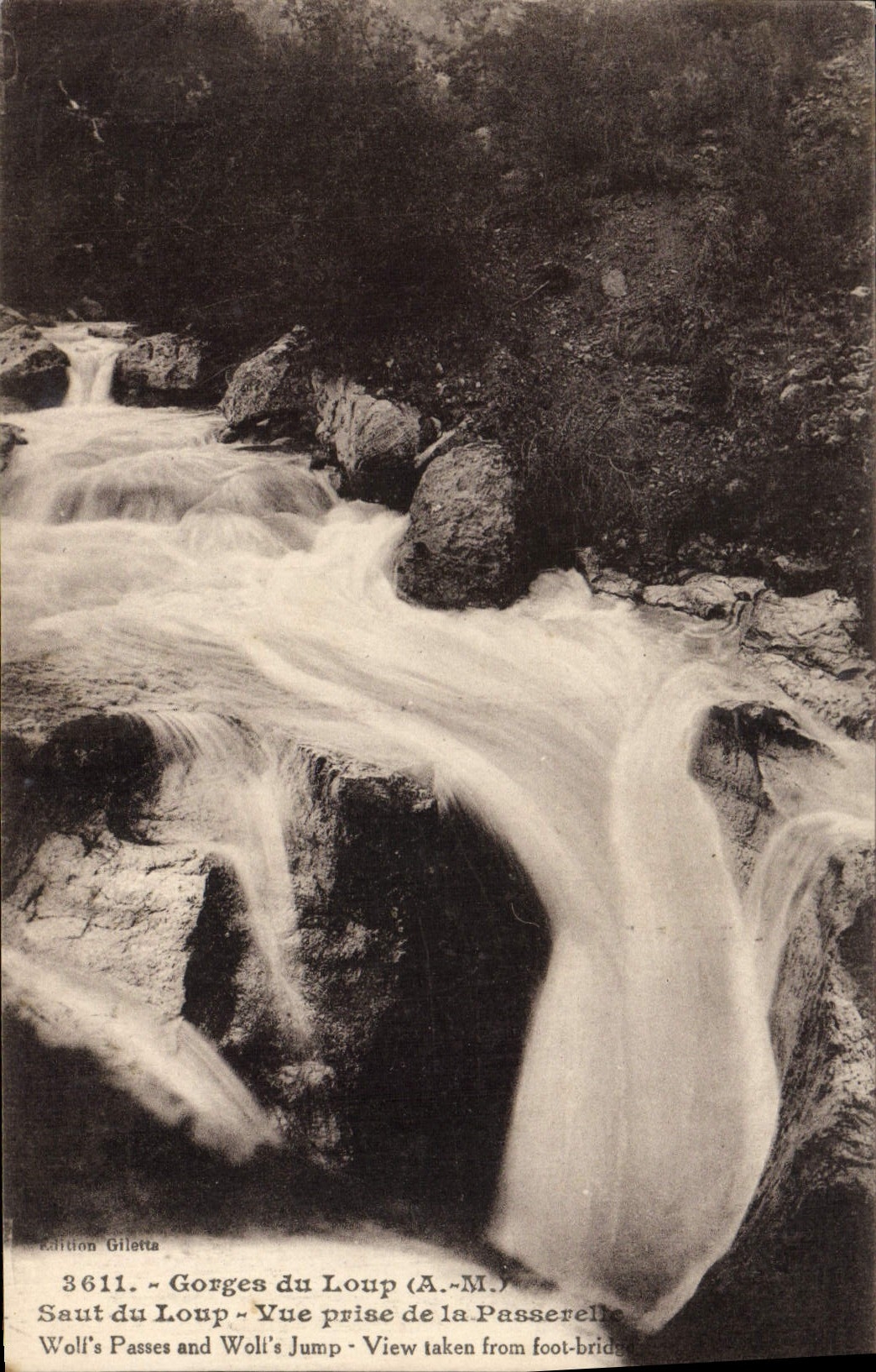 CPA Gorges du Loup Saut du Loup Vue Prise de la Passerelle
