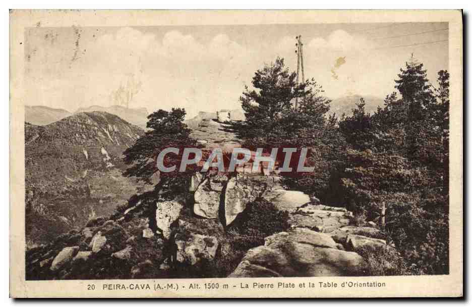 CPA Peira Cava la Pierre Plate et la Table d'orientation