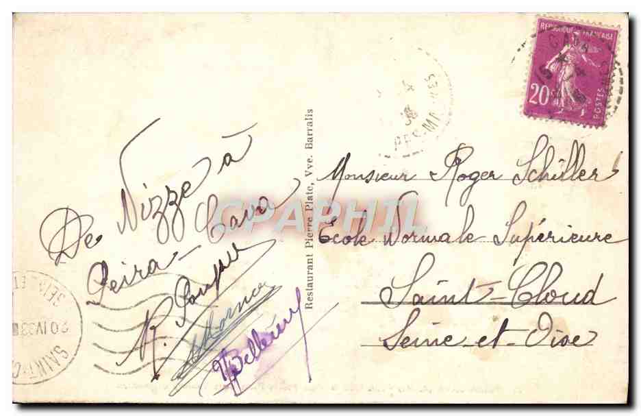 CPA Peira Cava la Pierre Plate et la Table d'orientation — Rückseite