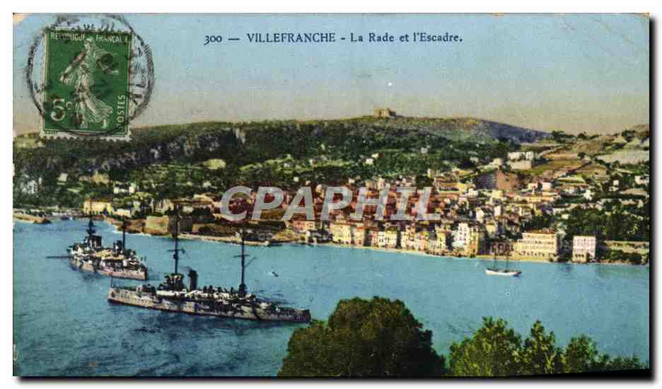CPA Villefranche La rade et L'Escadre Bateaux