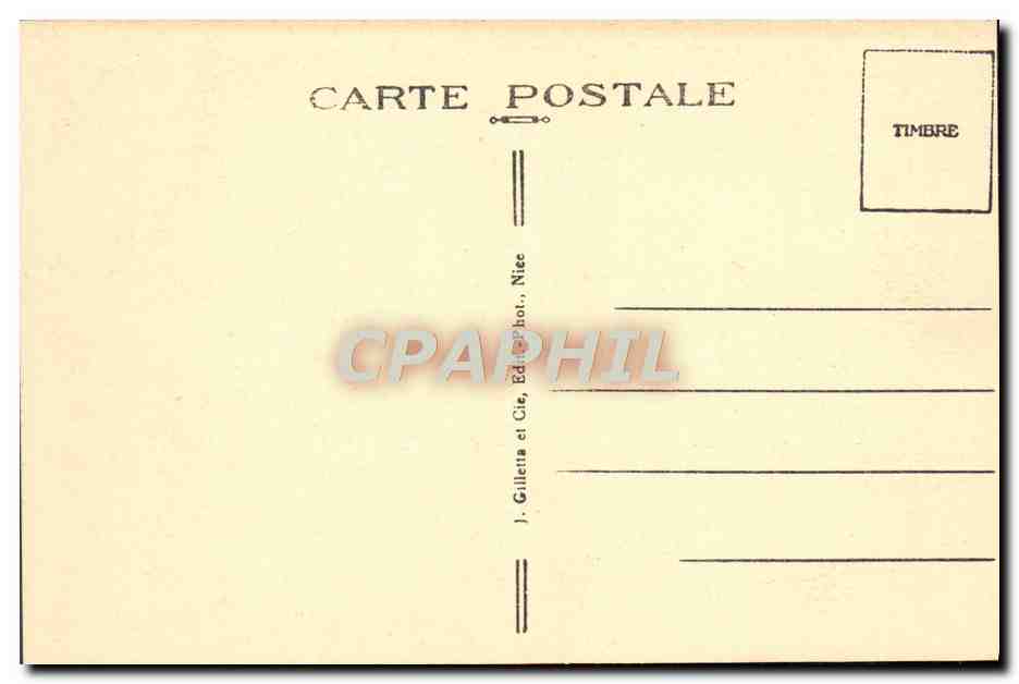 CPA Lacets Route Gorges Du Cians — Rückseite