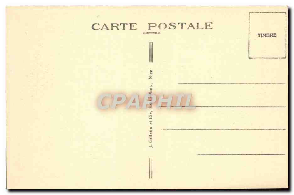CPA Route De Beuil Gorges Du Cians Vallee Du Var — Rückseite