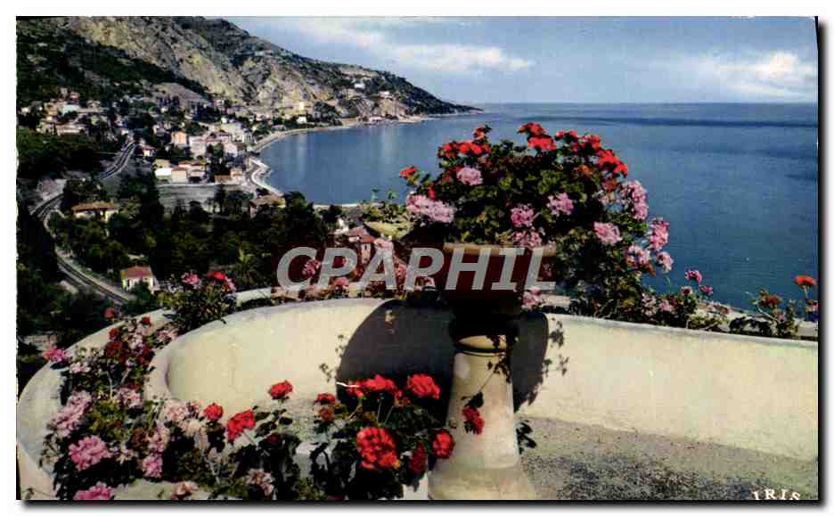CPA La Cote D'Azur French Riviera Vue sur la frontiere Franco italienne