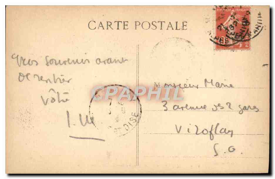 CPA Menton Sous Bois Au Cap Martin — Rückseite