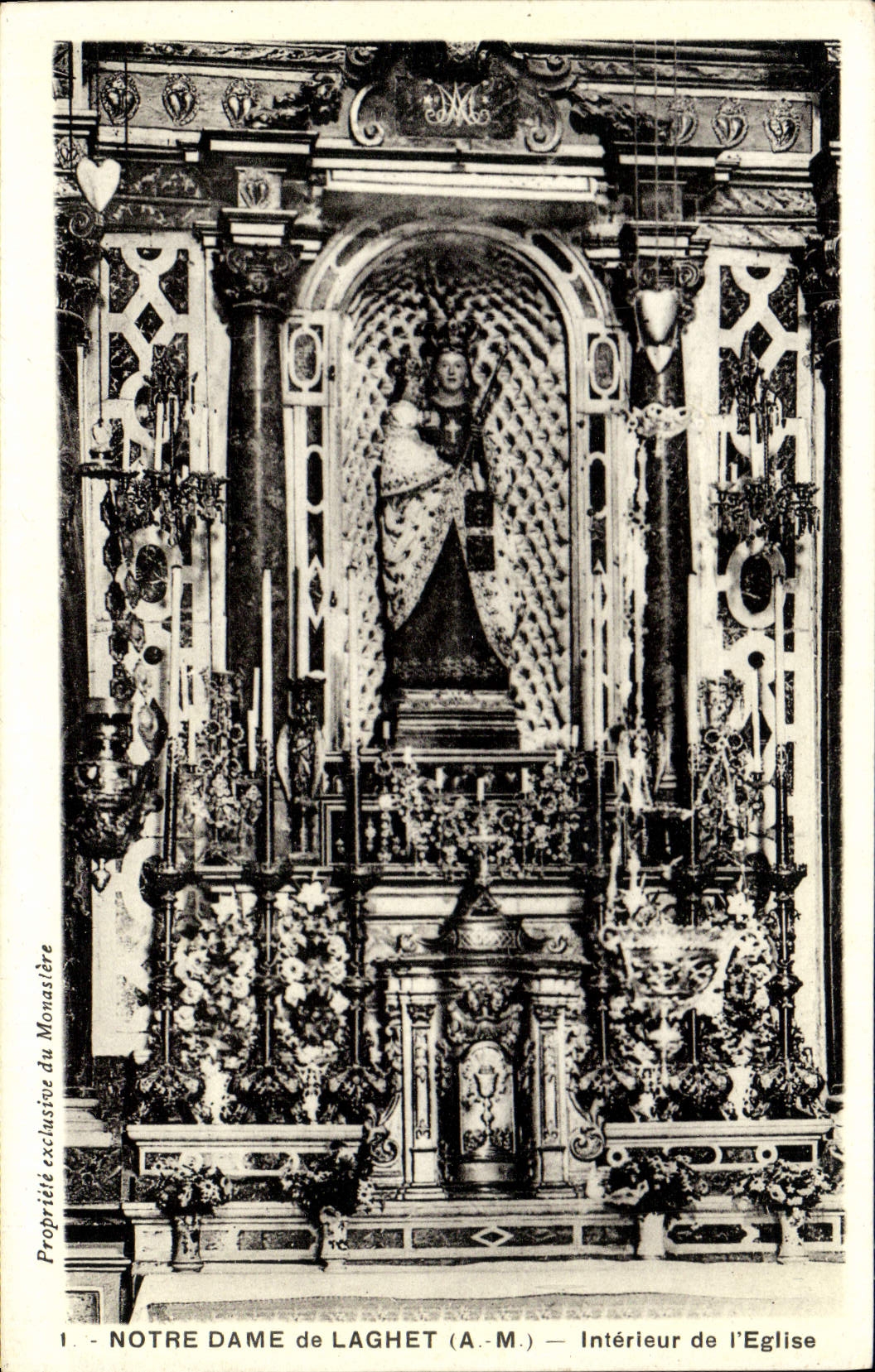 CPA Notre Dame De Laghet Interieur De I'Eglise