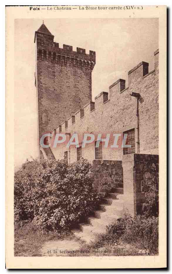 Foix — Le Château — La 2ème tour carrée (XIVe s.) — ERA, Voltaire