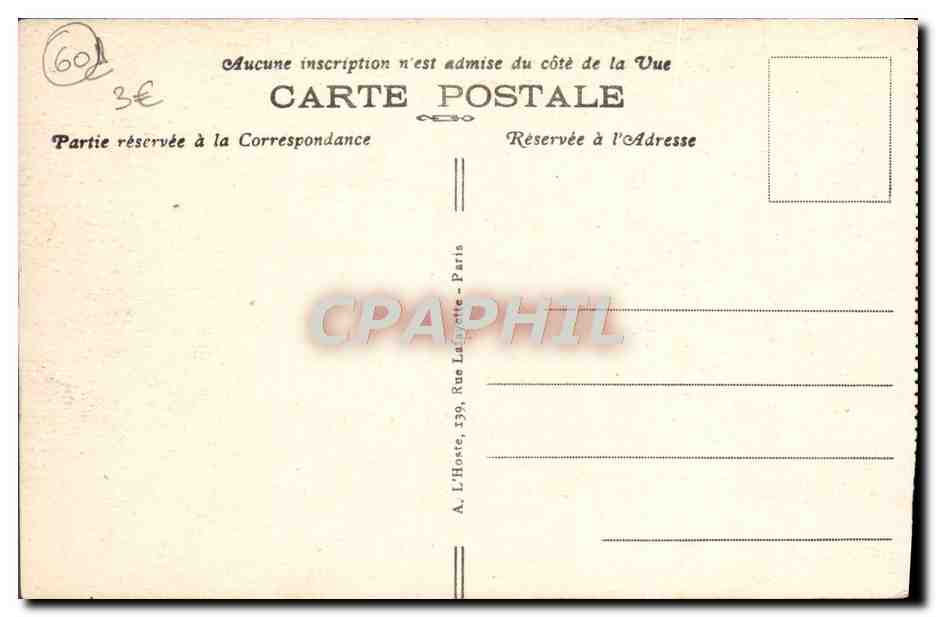 CPA Compiegne Monument De I'Armistice et carrefours Militaria — Verso