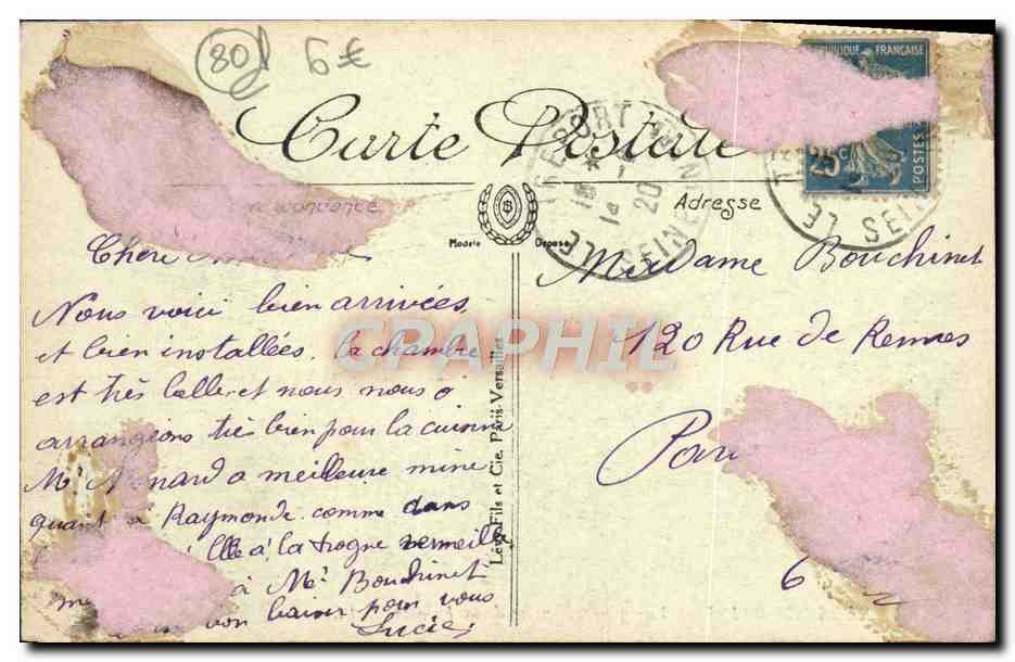 CPA Mers Les Bains Vue Generale Prise De La Falaise — Verso