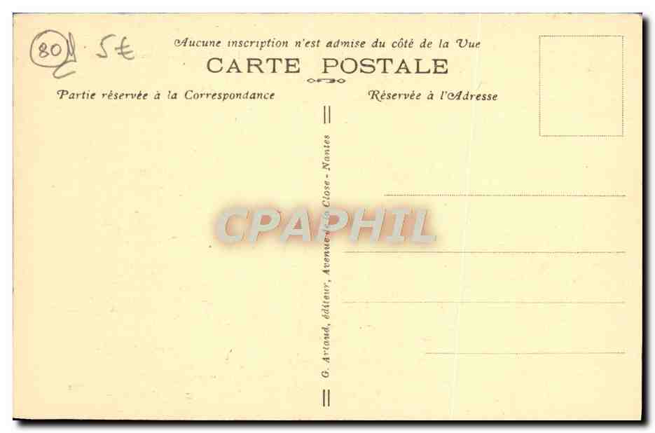 CPA Abbeville Cour De I'Hotel De Ville — Rückseite