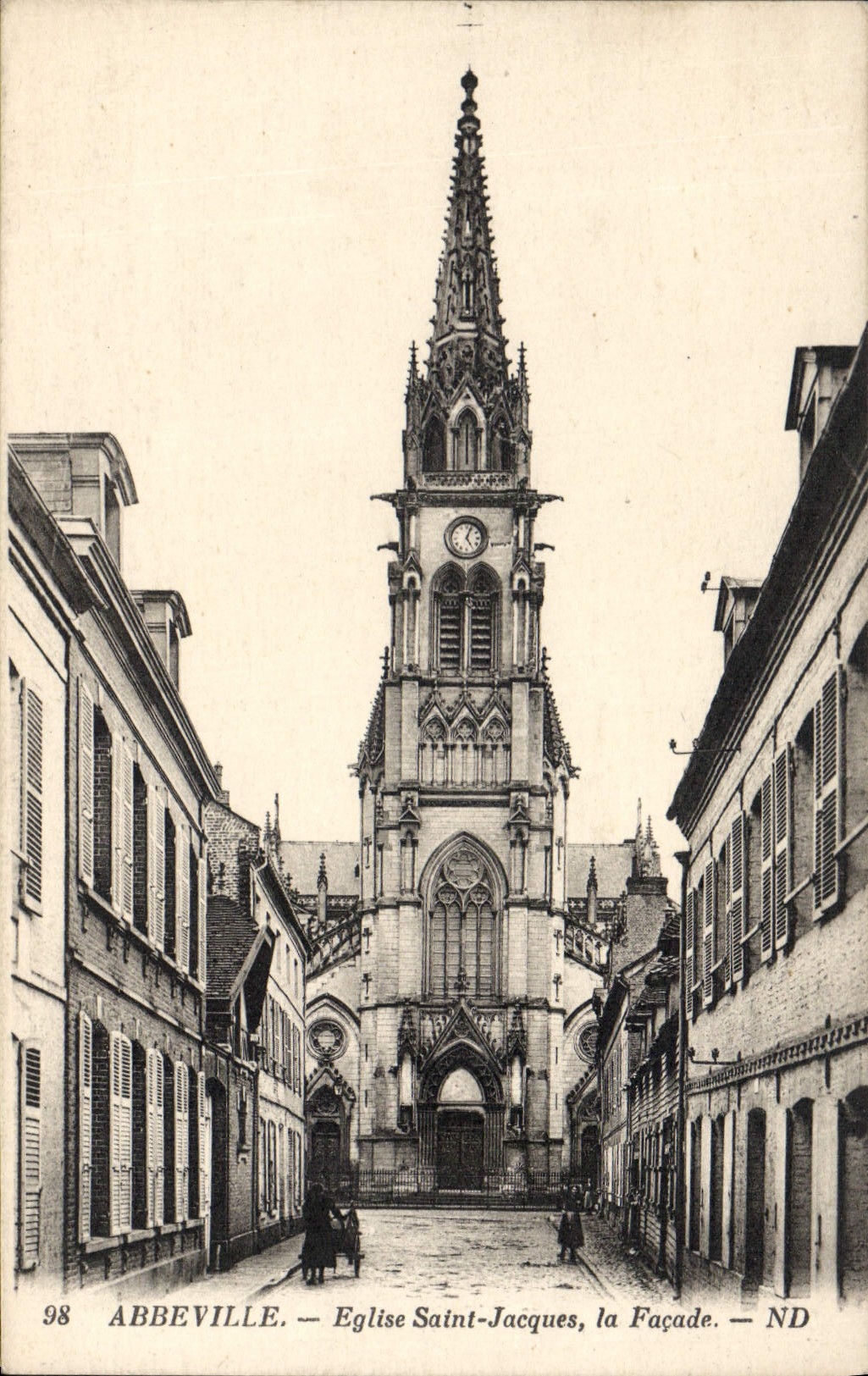 CPA Abbeville Eglise Saint Jacques La Facade