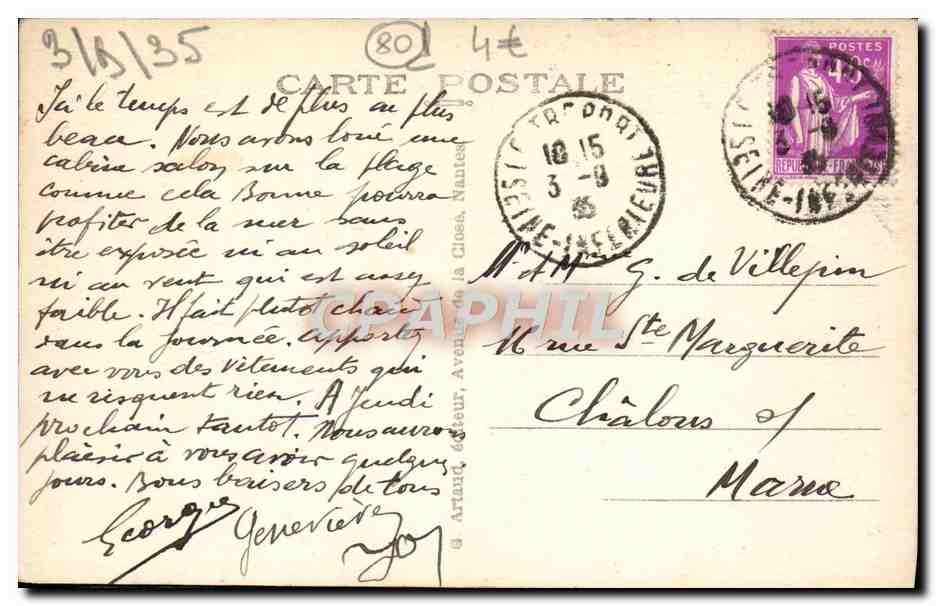 CPA Mers Les Bains Le Remblai — Verso
