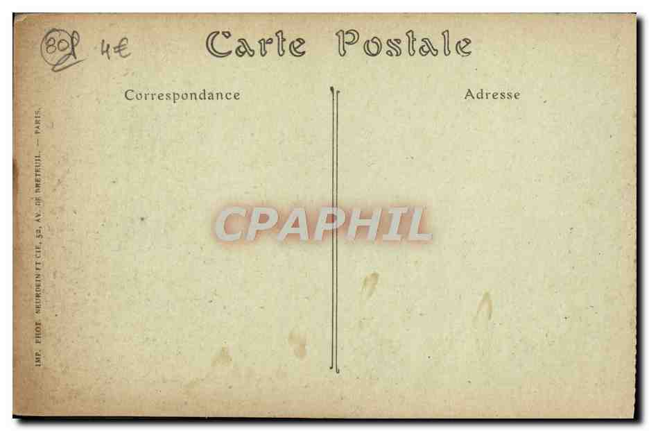 CPA Amiens Promenade De La Hotoie Le Bassin — Rückseite