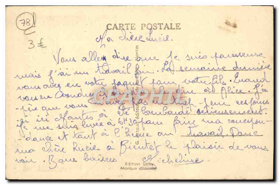 CPA Mantes La Cathedrale Notre Dame — Verso