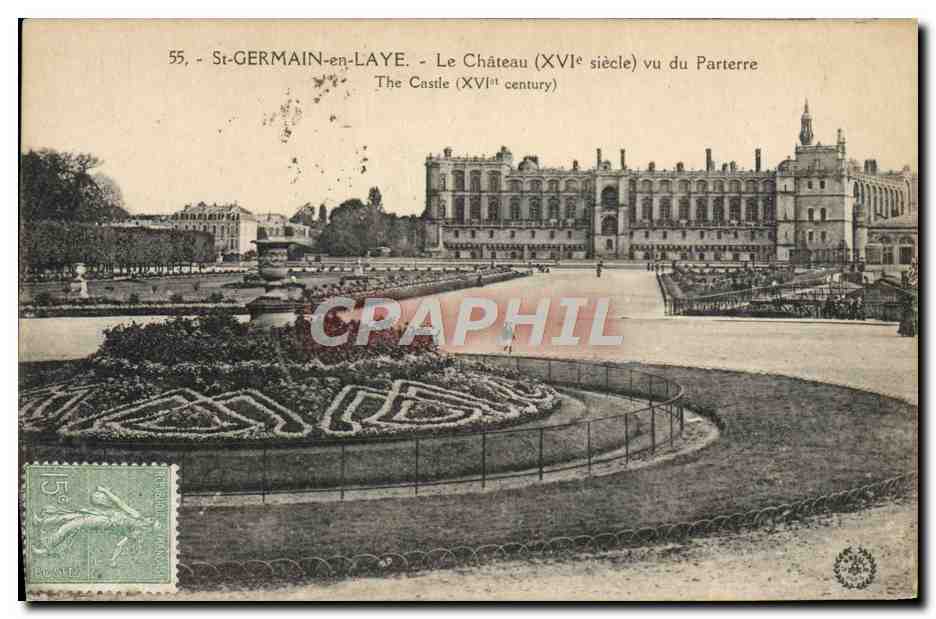 St-GERMAIN-en-LAYE - Le Château (XVIe siècle) vu du Parterre — Imp. phot. L'Albatre, Paris, n°55