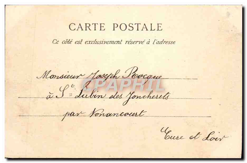 CPA Foret De Saint Germain Les Loges Chateau — Rückseite