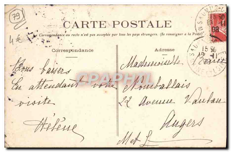 CPA Oyron Le Chateau Cheminee De La Salle Des Gardes — Verso