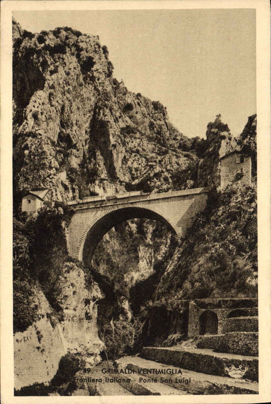 CPA Grimaldi Ventimiglia Frontiero Italiana Ponte San Luigi
