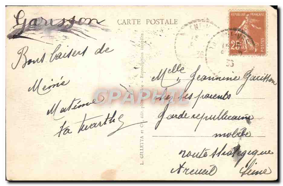 CPA Peira Cava Environs De La Bollene — Rückseite
