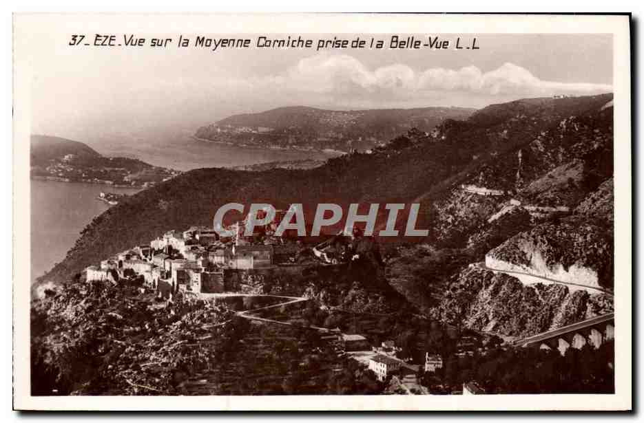 CPA Eze Vue Sur La moyenne corniche pres de la Belle Vue