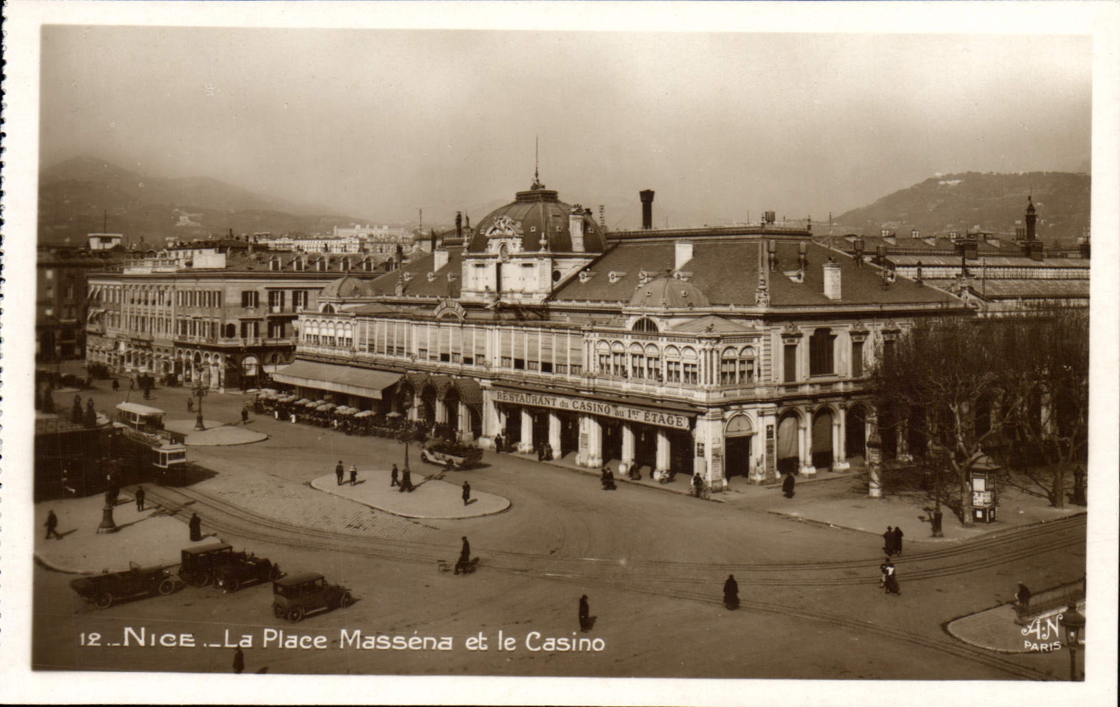 CPA Nice La Place Massena Et Le Casino