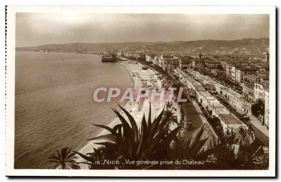 CPA Nice Vue Generale Prise Du Chateau