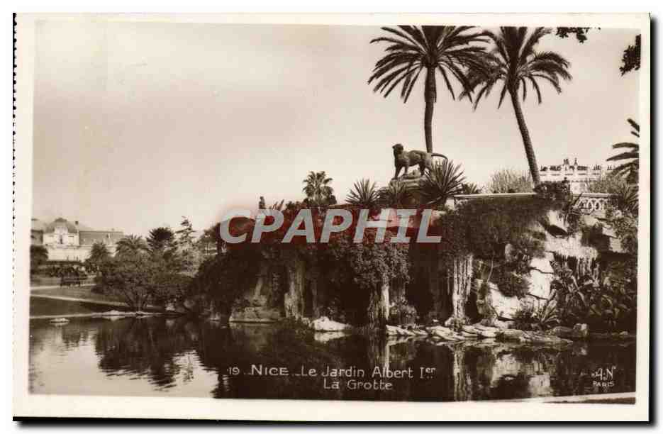CPA Nice Le Jardin Albert 1er La Grotte