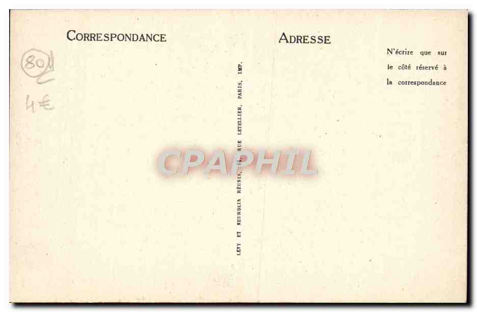 CPA Saint Riquier L'Eglise Le Christ Par Girardon — Back