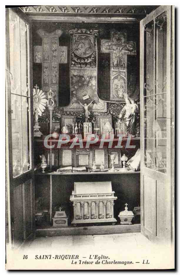 CPA Saint Riquier L'Eglise Le Tresor De Charlemagne