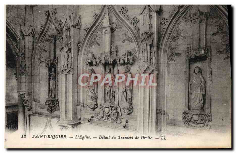 CPA Saint Riquier L'Eglise Detail Du Transept De Droite