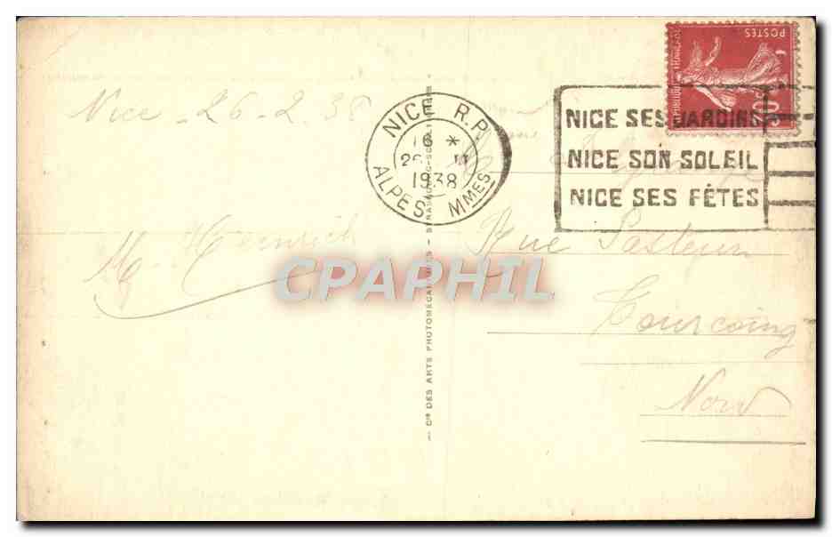 CPA Nice Vue Generale — Verso