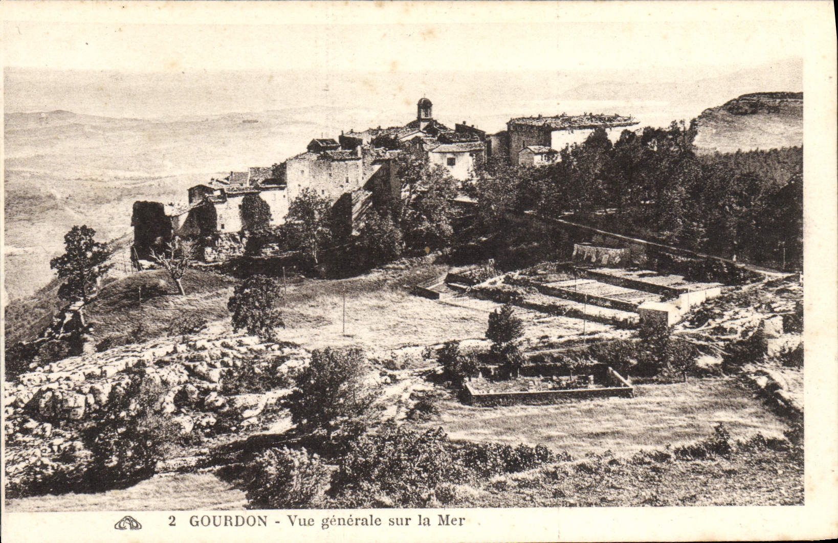 CPA Gourdon Vue Generale Sur La Mer
