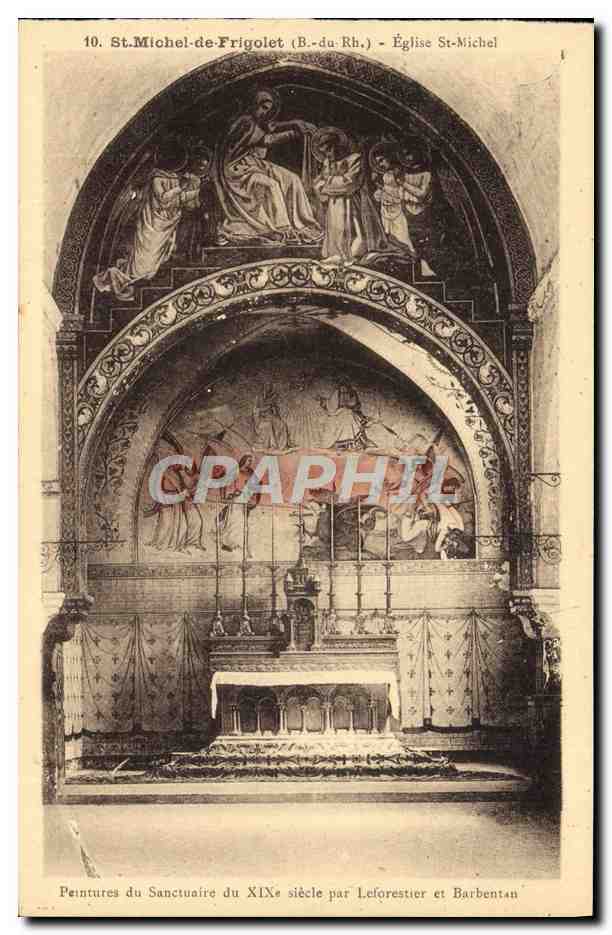 St. Michel-de-Frigolet (B.-du-Rh.) — Église St-Michel — Peintures du sanctuaire du XIXe siècle par Leforestier et Barbentan