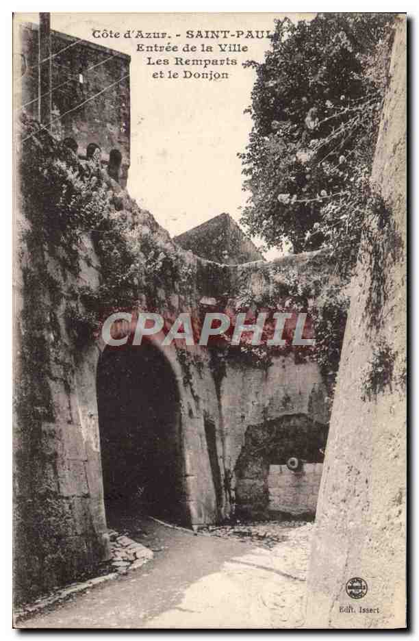 CPA Saint Paul Entree de la ville Les remparts et le donjon