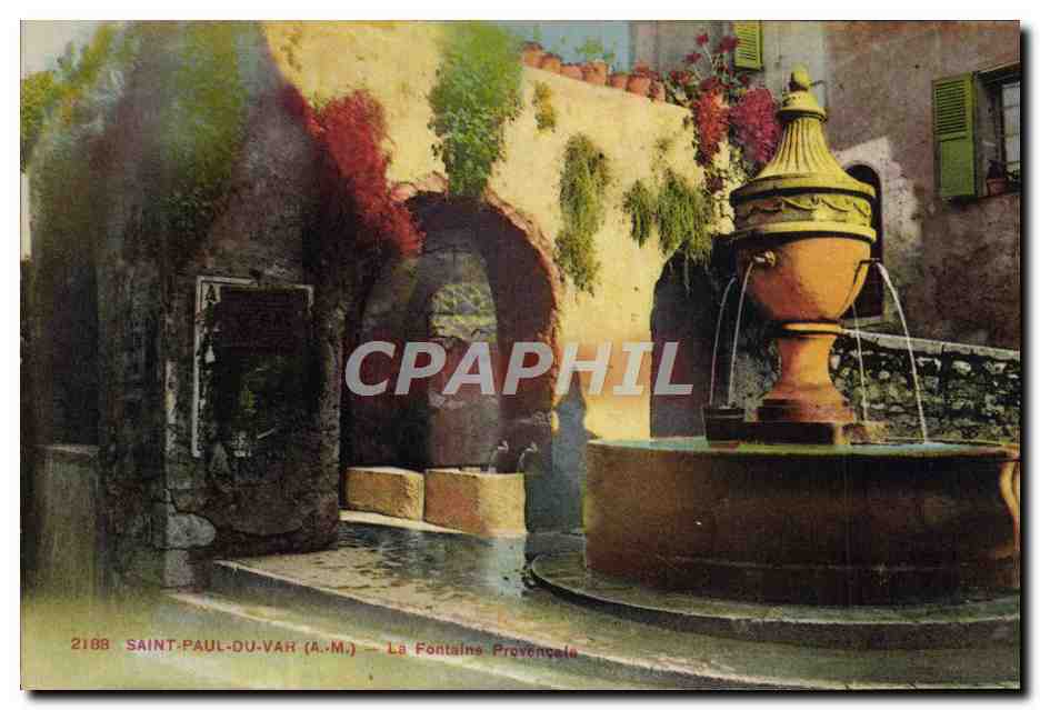 CPA Saint Paul du Var La fontaine provencale