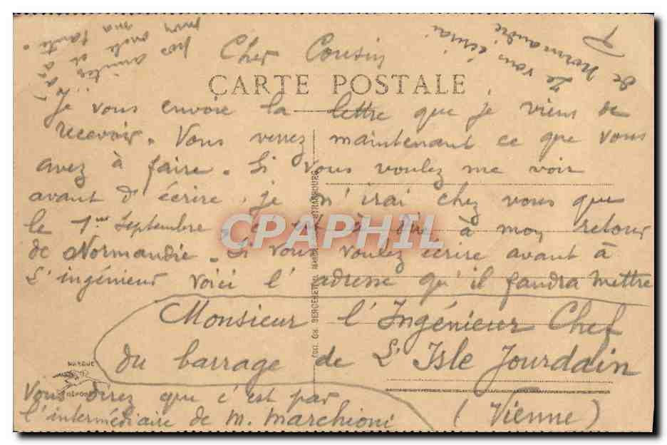 CPA Strasbourg L'Orangerie — Verso