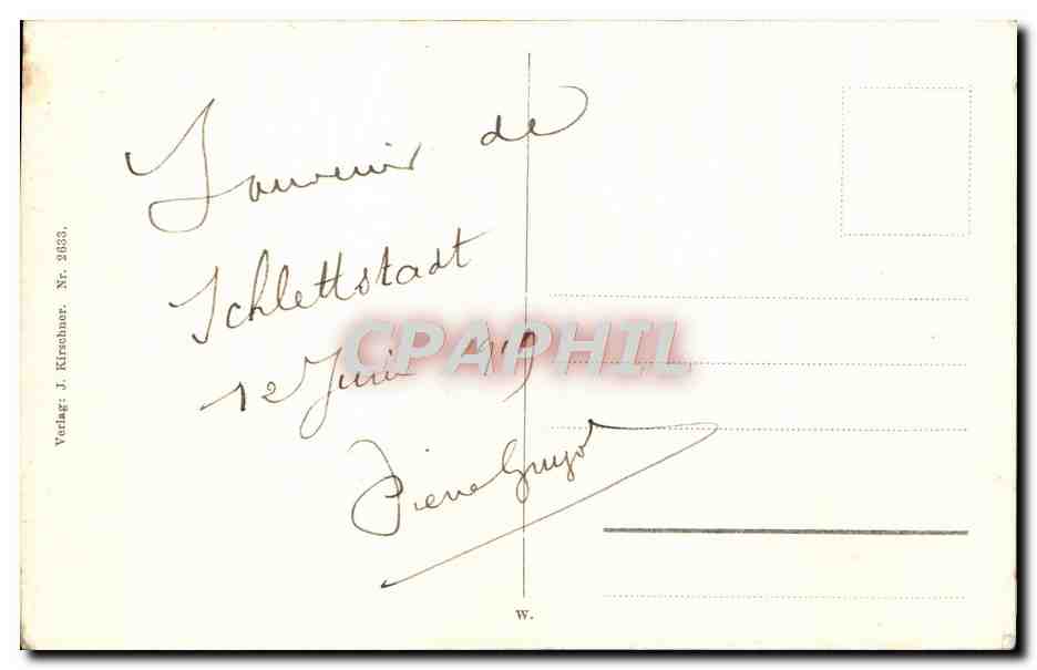 CPA Schlettstadt Els Eglise Ste Doi — Verso