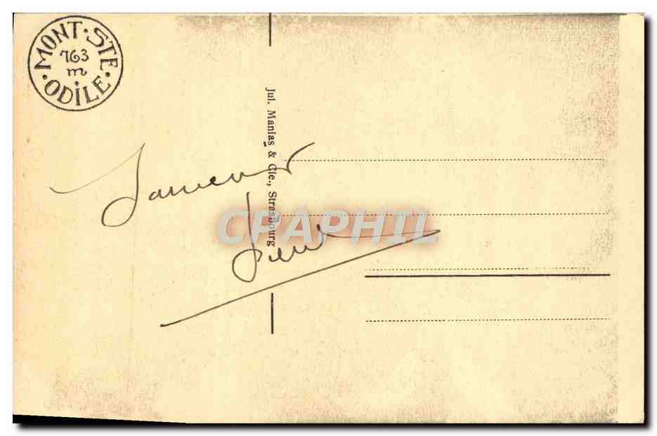 CPA Mont Ste Odile Mannesltein — Verso