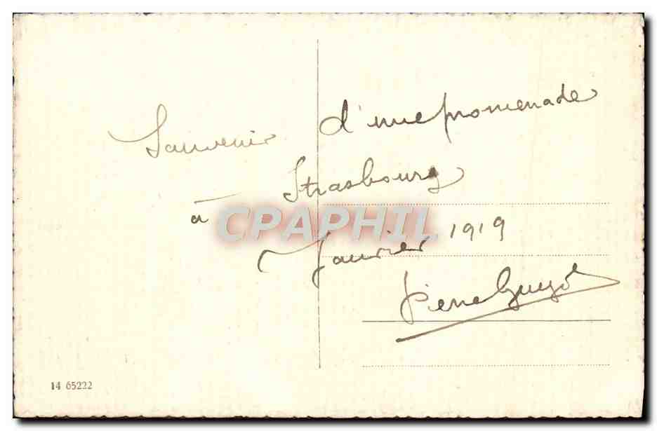CPA Strasbourg Munster — Verso
