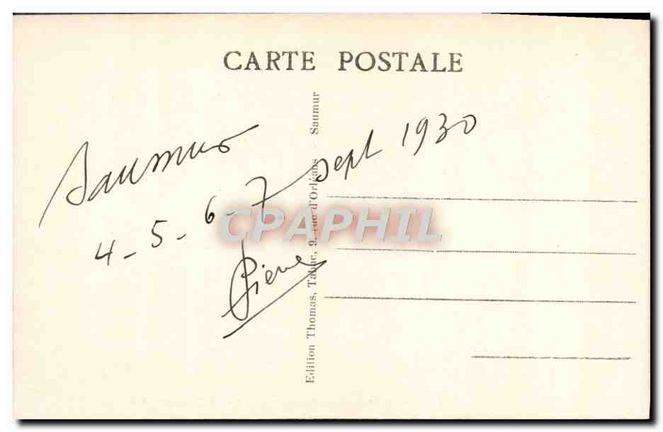 CPA Saumur Paysage Sur La Loire et le Chateau — Rückseite