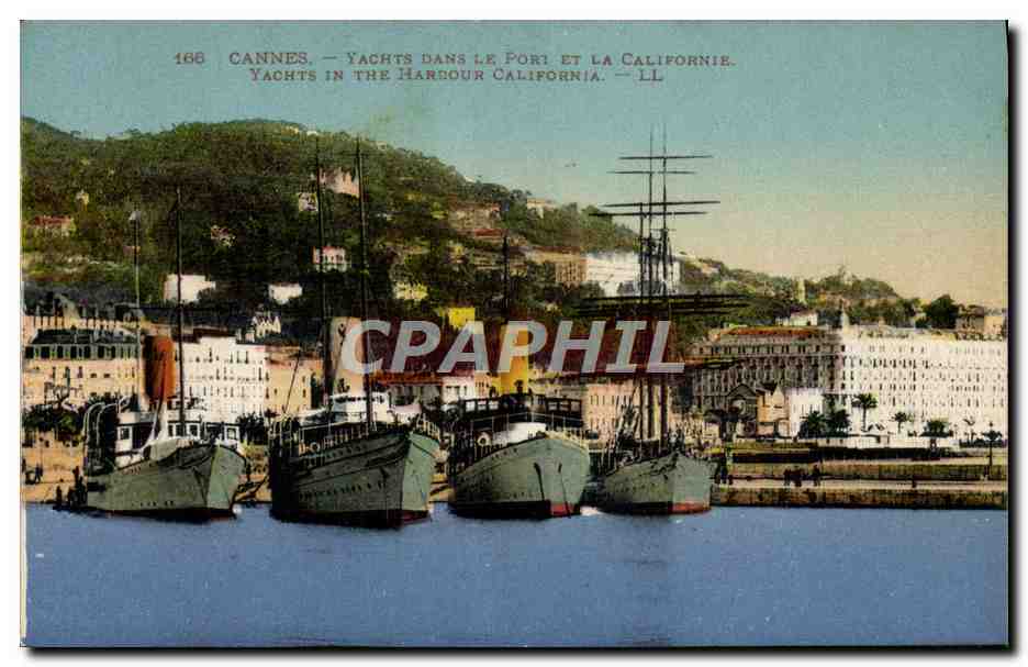 Cannes — Yachts dans le Port et la Californie — Imp. Letellier, Paris
